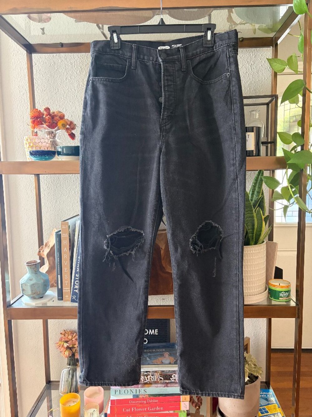 Old Navy Super High Waisted Black Jeans